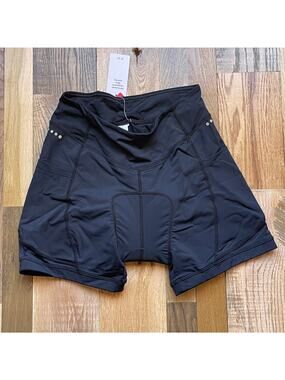NWT Baleaf Womens M Padded Cycling Shorts Black Bike Riding UPF 50+